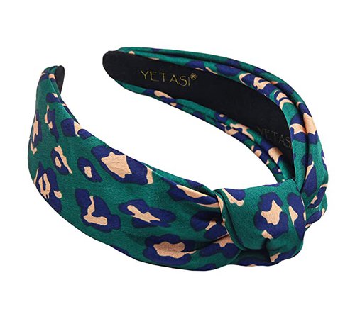 Amazon.com: Green Headband is Chic. Knotted Headband for Women is a Cheetah Headband . Leopard Headband is a Headbands for Women's Hair . Womens Headbands are Comfy. Green, Blue Headband Gets Compliments. : Clothing, Shoes & Jewelry