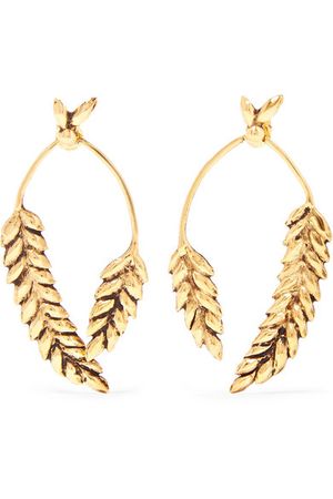 Aurélie Bidermann | Wheat gold-plated earrings | NET-A-PORTER.COM