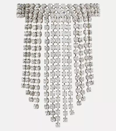 Alessandra Rich - Crystal-embellished fringe necklace | Mytheresa