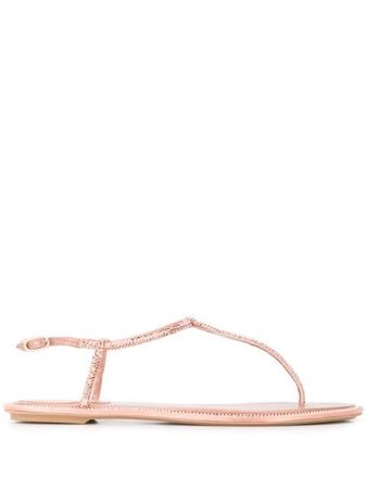 René Caovilla Diana Rhinestone-Embellished Sandals C10210R001 Pink | Farfetch