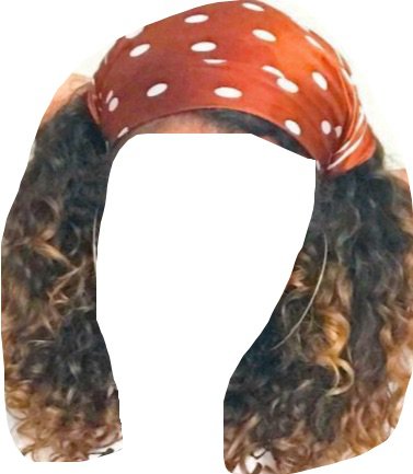 Red Bandana Curly Hair