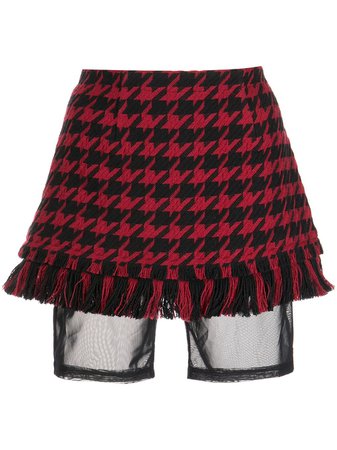 Monse houndstooth-pattern Mini Skirt - Farfetch