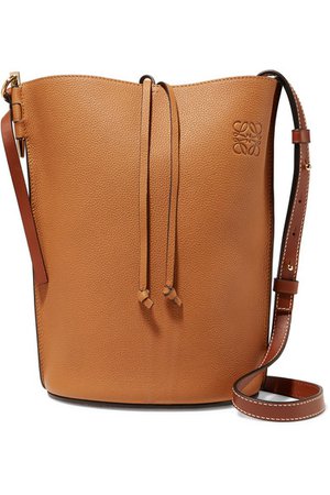 Loewe | Gate textured-leather bucket bag | NET-A-PORTER.COM