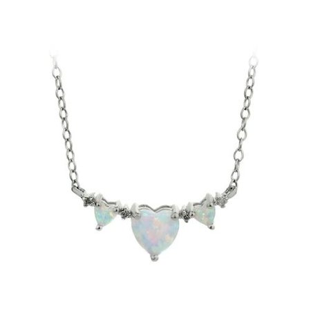 opal hearts necklace