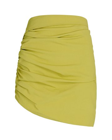 The Sei Ruched Asymmetrical Mini Skirt | INTERMIX®