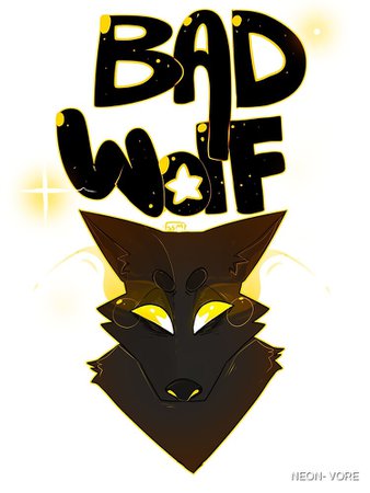 "'BAD WOLF' ! Black and Yellow CONTRAST Illustration! DOCTOR WHO; ROSE TYLER" Art Print by SSADMACHINE | Redbubble