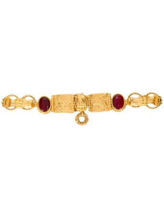 Gold & red Gianfranco Ferré Pre-Owned 1990s chain-link claw belt - Farfetch