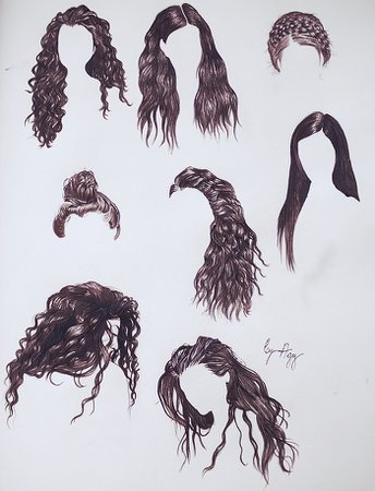 hair drawings