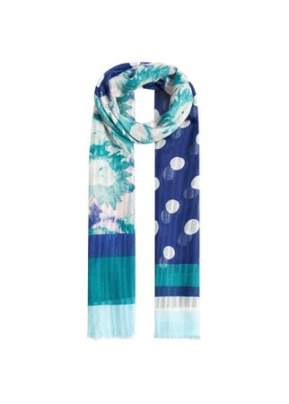 MANGO Contrasting print scarf