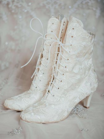 Victorian Era Wedding Boots Ivory Bridal Boots Vintage | Etsy