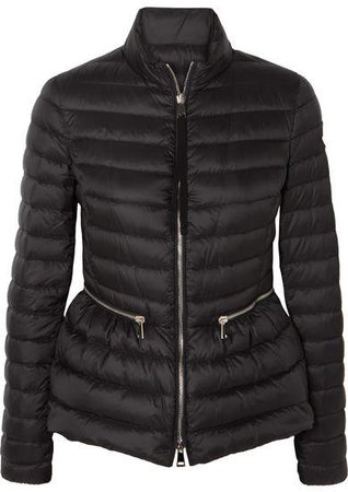 Quilted Shell Down Jacket - Black