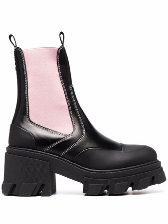 GANNI block-heel pull-on Boots - Farfetch
