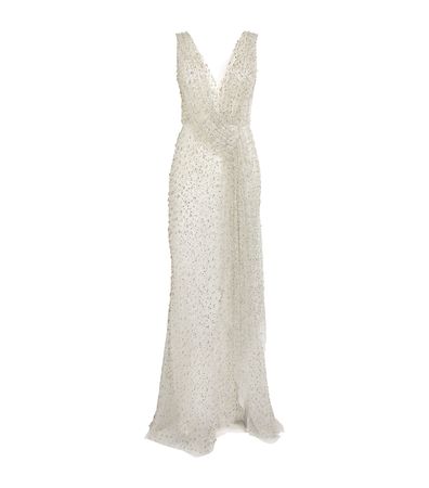 Marchesa Tulle Crystal-Embellished Gown | Harrods AU