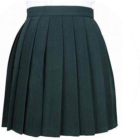 Amazon.com: Women Skirt Ball Pleated Skirts Harajuku Skirts A-line Sailor Skirt Japanese School Uniform,Dark Green,L: Clothing