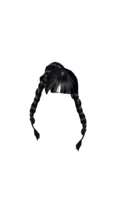 Hair Double Braids Ponytail - Black (Dei5 edit)