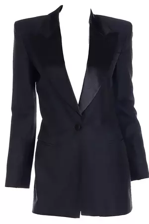 Vintage Emporio Armani Giorgio Armani Black Tuxedo Jacket – Modig