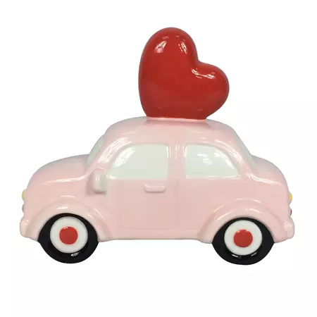 5.25" Ceramic Valentine's Day Car Pink - Spritz™ : Target