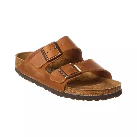 Birkenstock Arizona BS Narrow Fit Waxy Leather Sandal, 40, Brown - Walmart.com