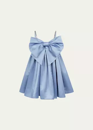 Nina Ricci Bow Front Crystal Strap Babydoll Mini Dress - Bergdorf Goodman