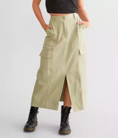 Privy Cargo Maxi Skirt - Women's Skirts in Sage | Buckle