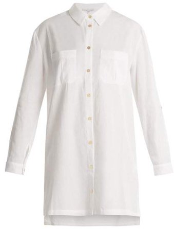 Maine Point Collar Poplin Shirtdress - Womens - White