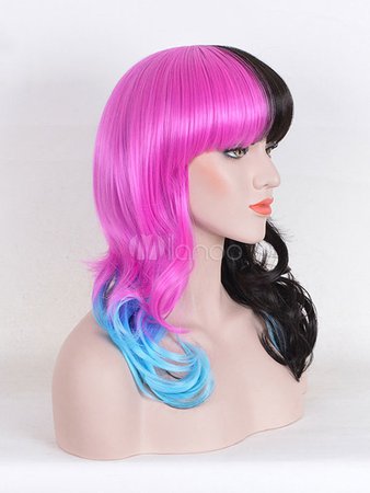 Pastel Goth Two Tone Wig (For Halloween)