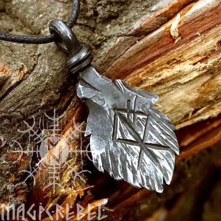 wolf necklace with rune - Google Search