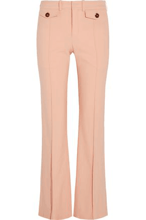 Chloé Stretch-wool Flared Pants In Peach | ModeSens