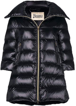 puffer front zipped coat