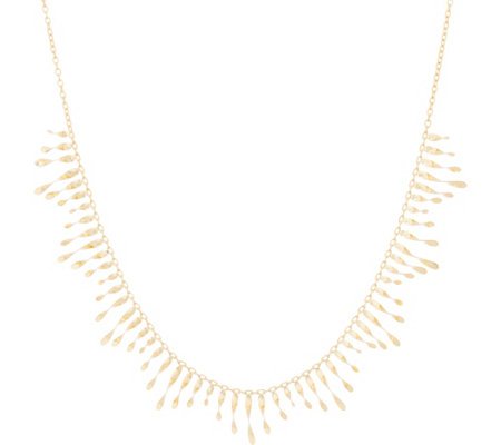 Italian Gold Fringe Statement Necklace, 14K Gold 8.1g - Page 1 — QVC.com