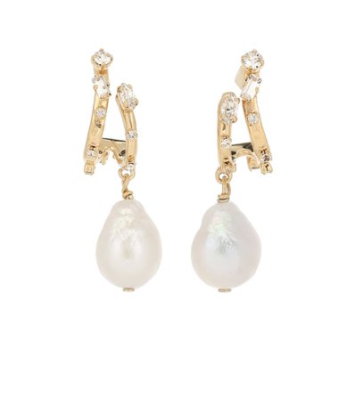 GIVENCHY Spiral pearl earrings