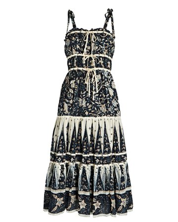 Ulla Johnson Indah Printed Cotton-Blend Midi Dress | INTERMIX®