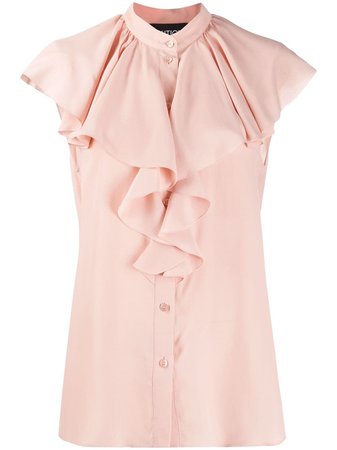 Boutique Moschino ruffled crepe blouse £272 - Shop Online - Fast Delivery, Free Returns
