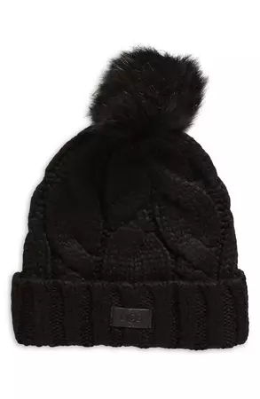 UGG® Cable Knit Pom Beanie | Nordstrom