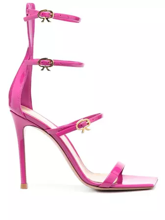 Gianvito Rossi 110mm buckle-detail Leather Sandals - Farfetch