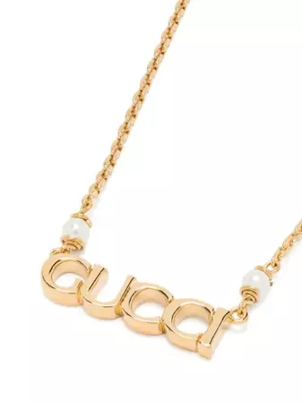 Gucci Script Pendant Necklace - Farfetch