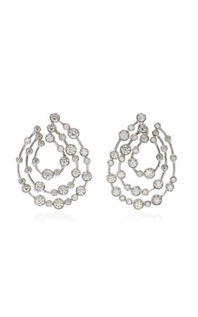 18k White Gold Diamond Earrings By Ruth Grieco | Moda Operandi