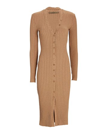Enza Costa Rib Knit Cardigan Midi Dress | INTERMIX®