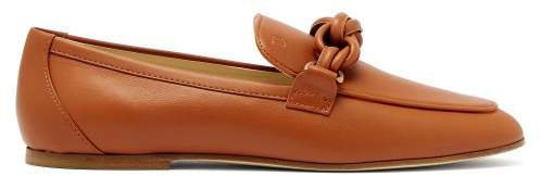 Knotted Leather Loafers - Womens - Tan