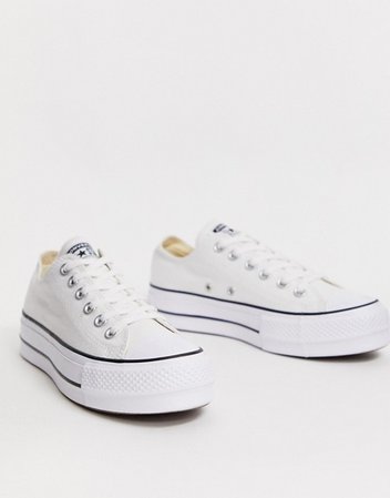 Converse chuck taylor ox platform white sneakers | ASOS