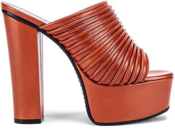 Platform Mule Sandals in Dark Orange | FWRD