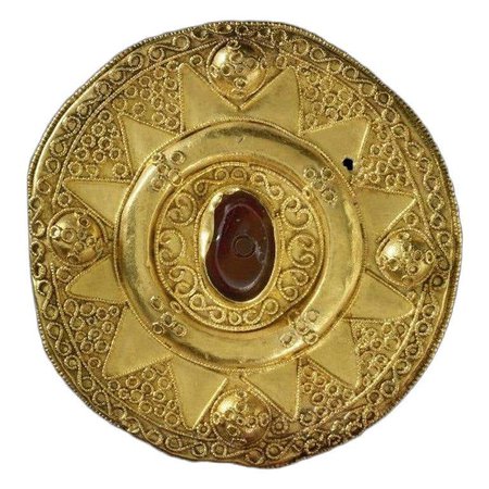 Lombardic Gold Disk at 1stDibs