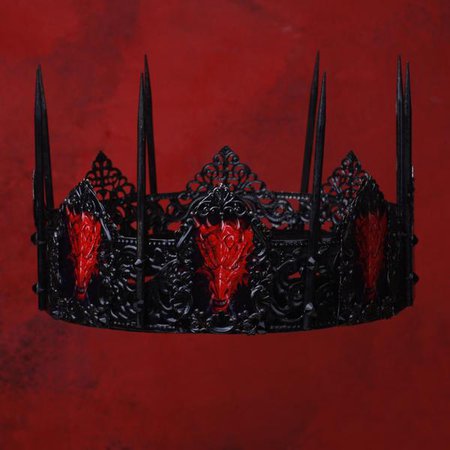 IVES Red Dragon Crown, Fantasy Crown, Dark Witch Tiara - olenagrin