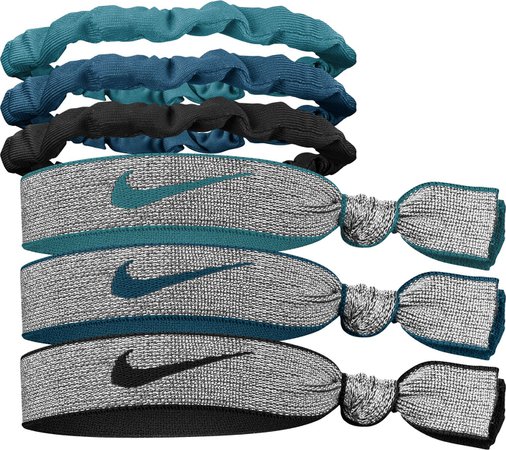 Nike Novelty Elastic Hair Ties and Pouch – 6 Pack | DICK'S Sporting Goods