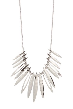 14th & Union | Hammered Finish Marquise Drop Statement Necklace | Nordstrom Rack
