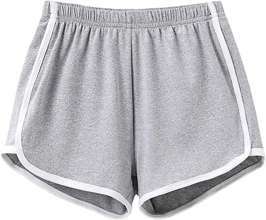 Amazon.com: Romwe Girl's Contrast Binding High Elastic Waist Dolphin Track Shorts Running Casual Workout Shorts: Clothing, Shoes & Jewelry