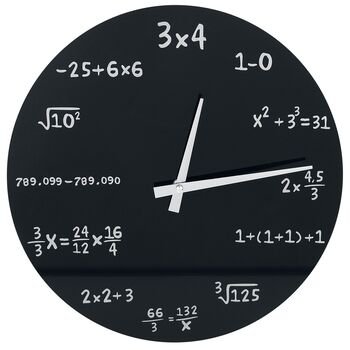Mathematics Glass Wall-Clock Wall clock | EMP