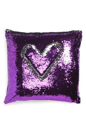 Levtex Purple Silver Sequin Accent Pillow