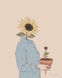aesthetic artsy sunflower background - Google Search