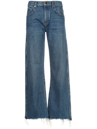 KHAITE Kerrie cropped distressed jeans - FARFETCH